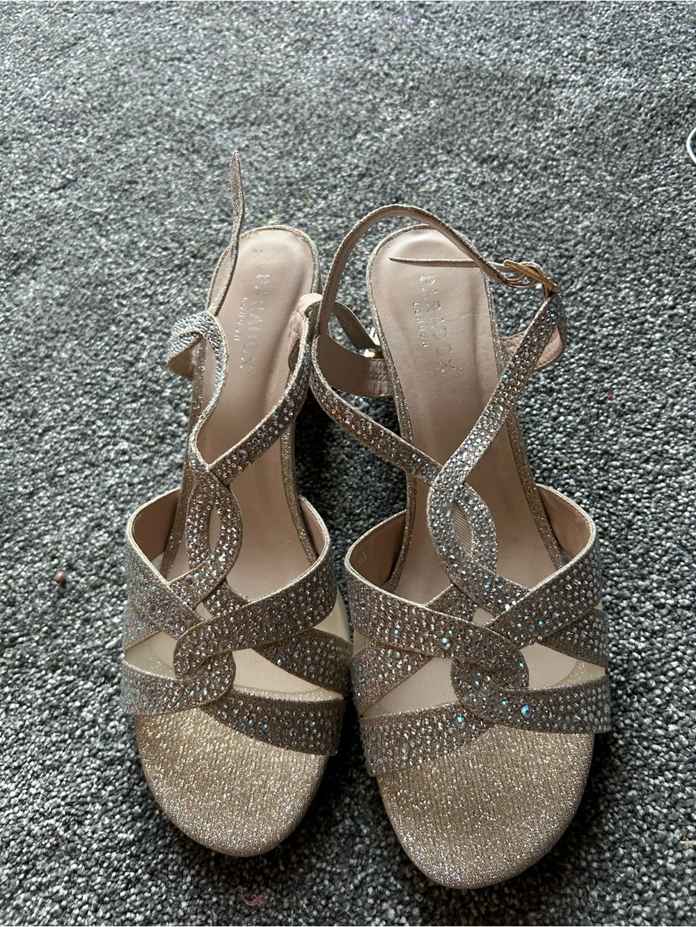 Sparkling Gold Women's Evening Sandals